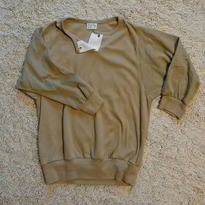 Tan crop vintage sweatshirt